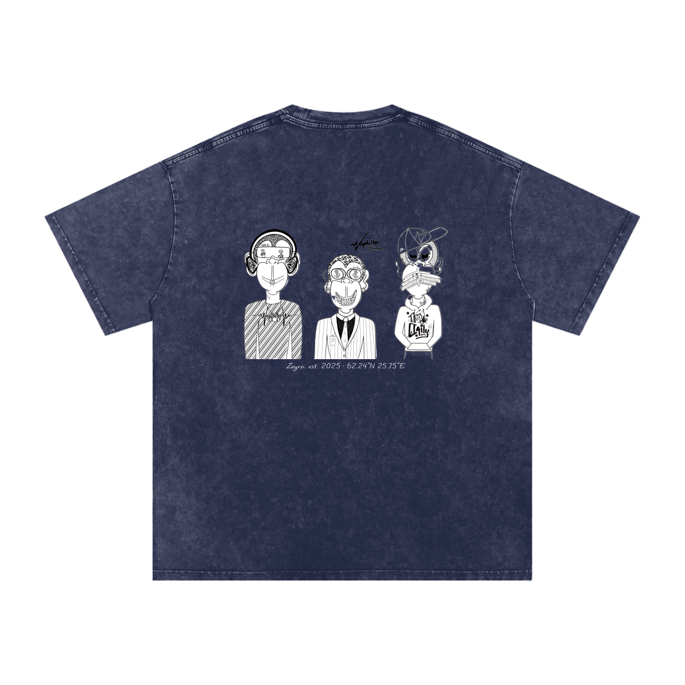 Snow Washed Oversized Cotton T-Shirt